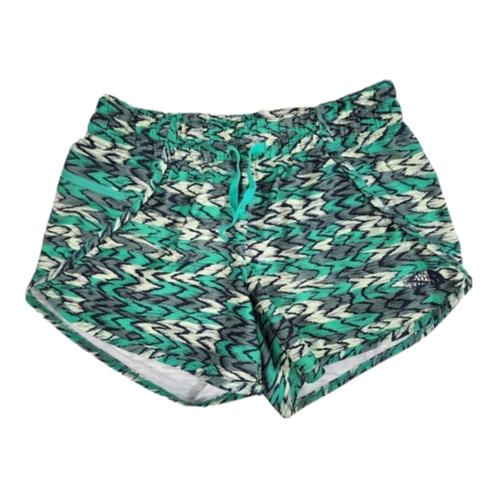 The North Face Women's Class V Mini Shorts Teal Green Geometric Size‎ Large